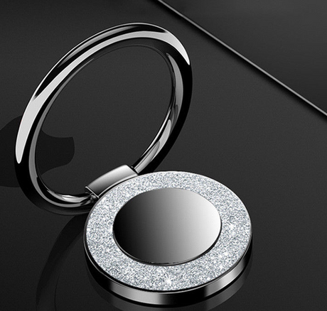Phone Stand with Ring Holder and Powder Brush Accessory