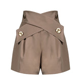 High Waist Casual Wide Leg Shorts