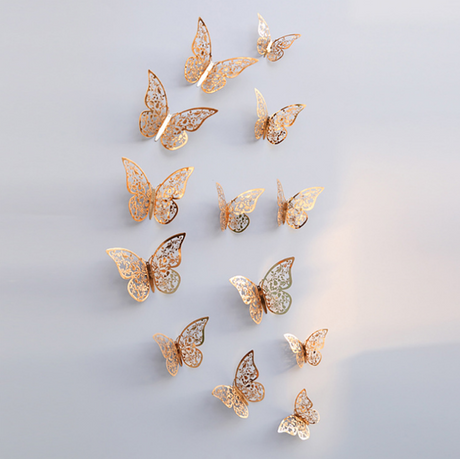 3D Hollow Butterfly Wall Stickers for Home Decor
