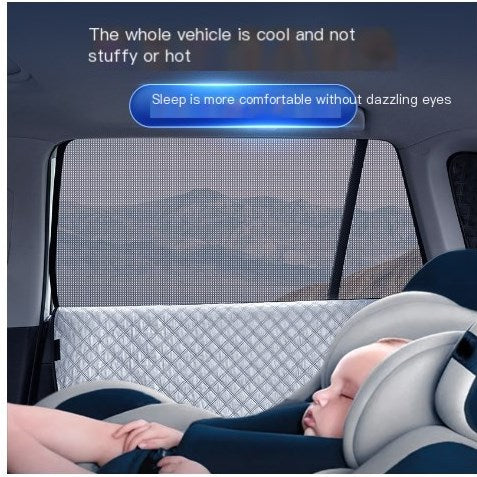 Car Sunshade with Six-Layer Insulation and Privacy Mesh