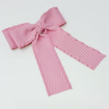 Frilled and Textured Doubled Bow Hair Clip