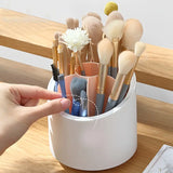 Rotating Makeup Brush Holder - Portable Storage Box