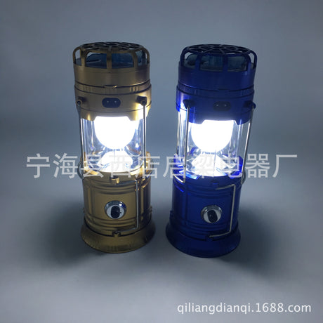 Summer LED Solar Tent Light with Fan for Camping