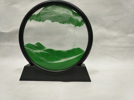 Sand Art with Round Moon Design for Home Decor