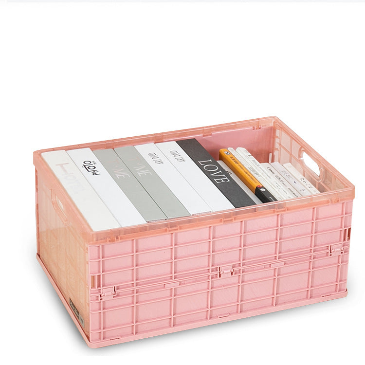 Foldable Plastic Desktop Storage Box - Multi-Functional