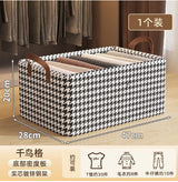 Checkered Pants Storage Box - Foldable Drawer Organizer