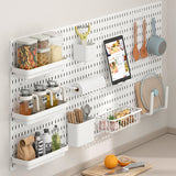 Wall-Mounted Storage Rack with Hooks for Home Use