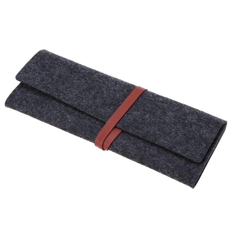 Velcro Felt Pencil Bag - Large Capacity Stationery Case