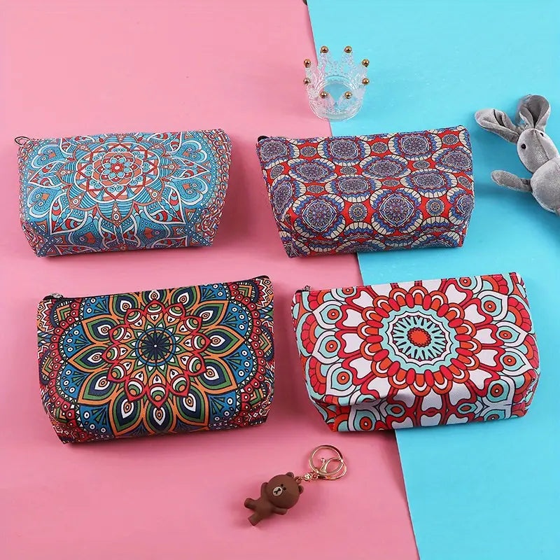 Vintage Waterproof PU Travel Makeup Cosmetic Bag Organizer