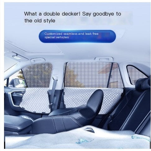 Car Sunshade with Six-Layer Insulation and Privacy Mesh