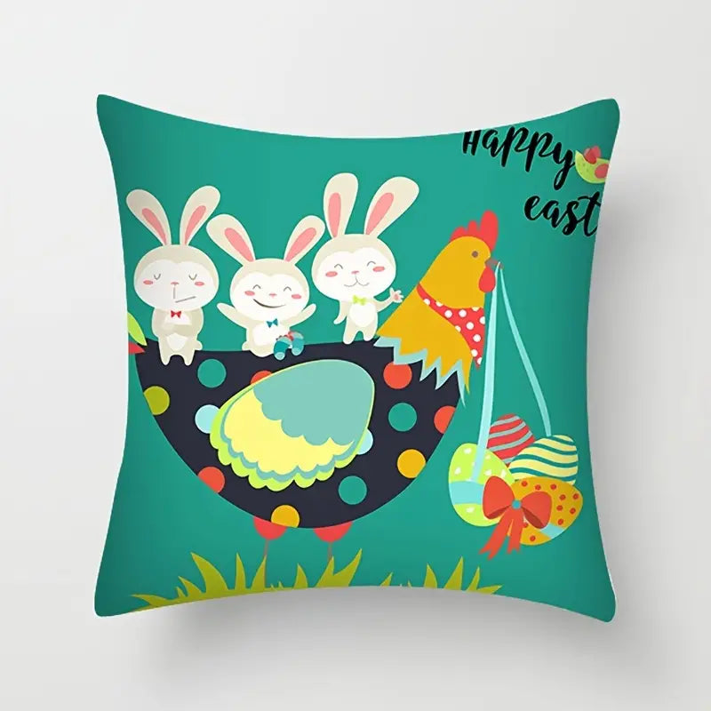 Easter Watercolor Bunny Pillowcase for Home and Office