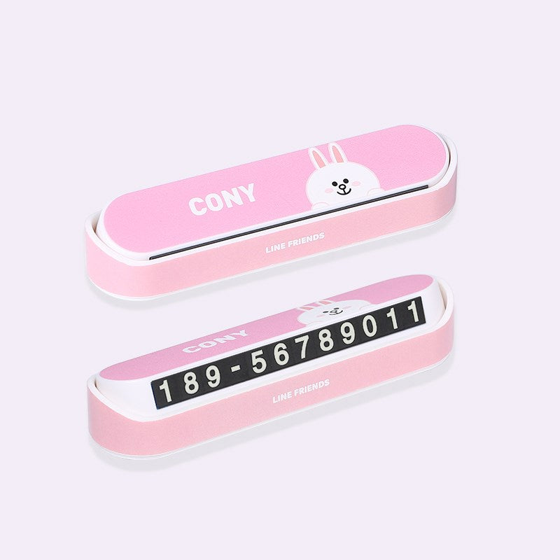 LINE FRIENDS Car Parking Phone Number Sign