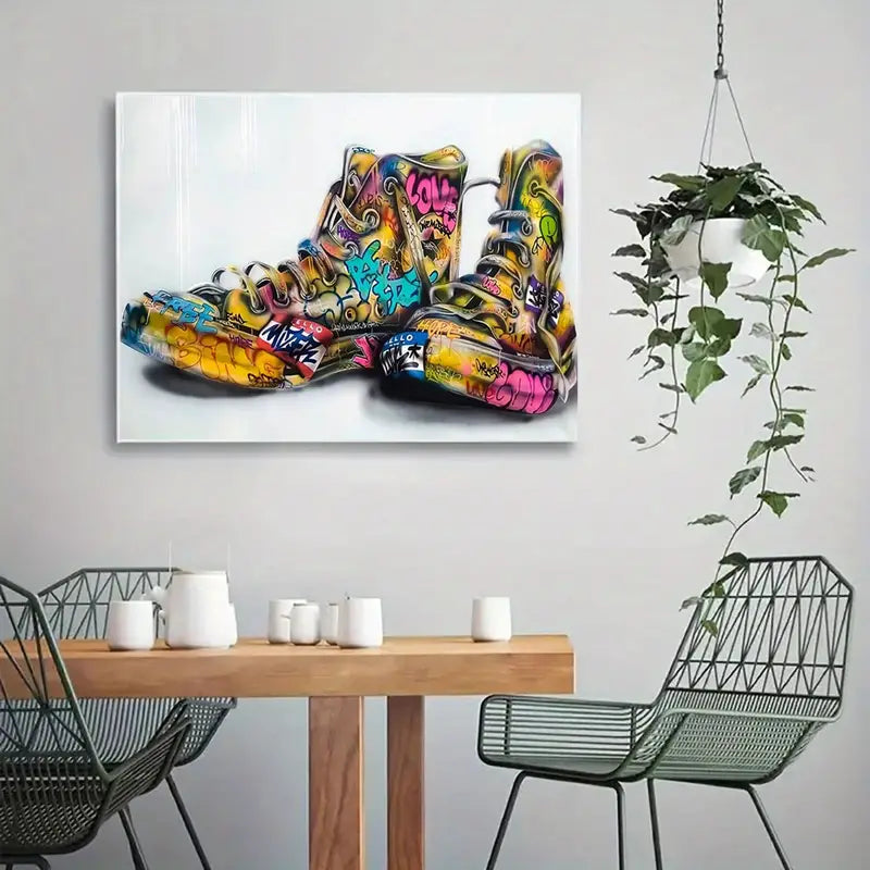 Abstract Shoes Canvas Wall Art for Home Decor