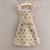 Cute Printed Kitchen Apron for Home Use