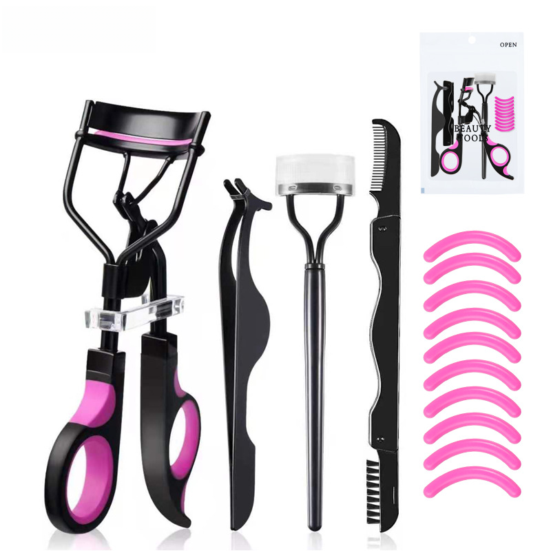 Arc Steel Tooth Eyelash Curler with Portable Makeup Tool