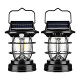 Outdoor Solar-Powered Camping Lantern - Waterproof & Vintage