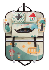 Cartoon Car Seat Back Organizers Large Capacity Car Seat Storage Bag Multifunctional Hanging Organizer Backseat Tissue Phone Water Bottle Storage Box Chair Back Stroller Hanging Bag Organizer Holder