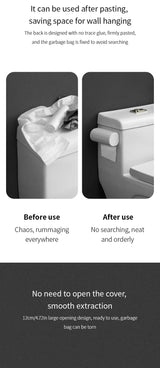 FaSoLa Kitchen Garbage Bag Storage Box - No Punching Needed