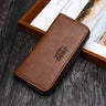 Men's Black Leather Coin Purse with Zipper Wallet