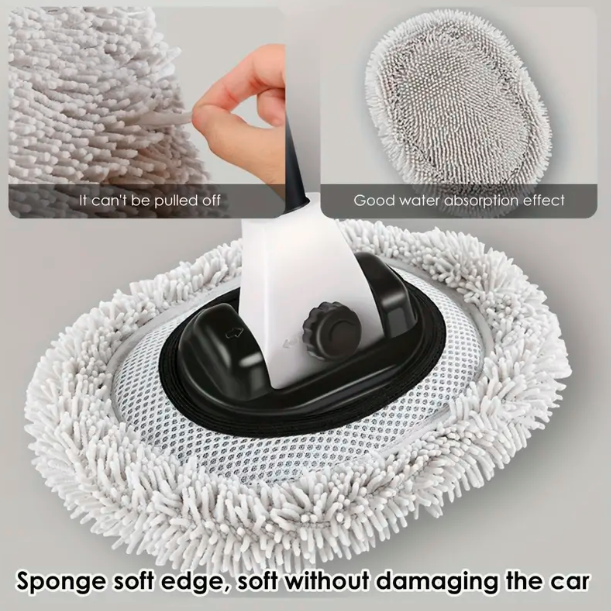 Microfiber Car Wash Brush Mop Kit with Long Handle