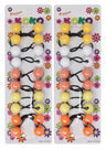 KOKO - Priemum 20 Pcs Bubble hair ties. Elastics Ties 18mm Ball Bubble Ponytail Holders. Colorful Elastic Accessories for Baby Kids Children Girls Women All Ages (Yellow Mix and Wt)