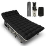 YELLOW JACKET Folding Camping Cot for Adults600LBS Max Load28" Wide Sleeping Cot with Removable Thick Mattress Portable Foldable Camping Bed with Carry Bag for CampHomeOfficeTravelBlack