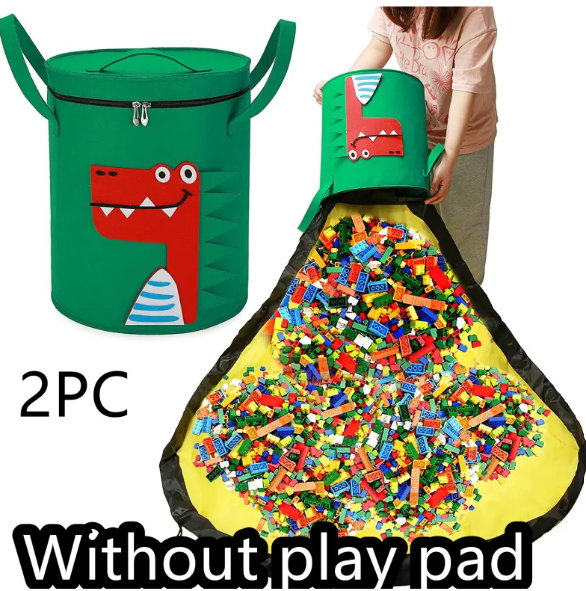 Felt Storage Bag Toy Play Mat 2 In 1 Pull Rope