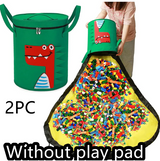 Felt Storage Bag Toy Play Mat 2 In 1 Pull Rope