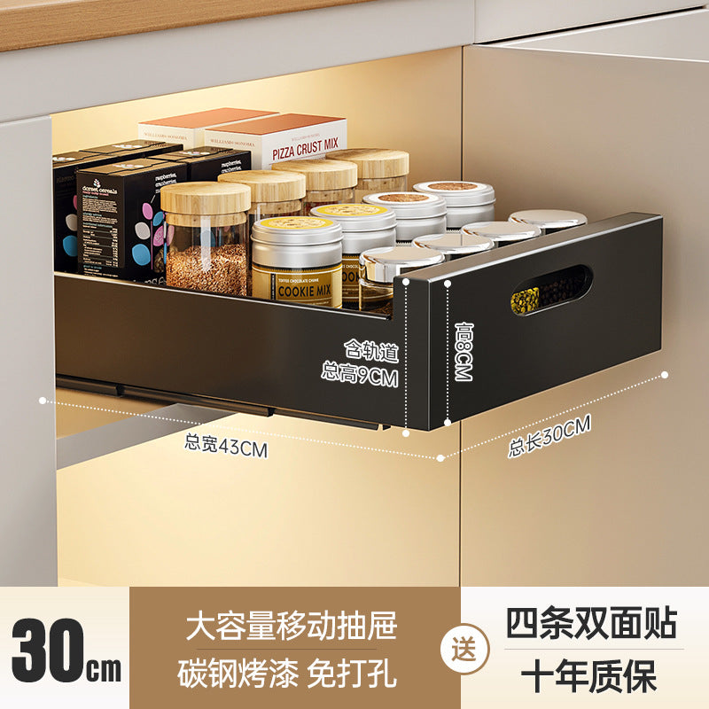 Pull-Out Storage Rack for Kitchen Drawer Organizer