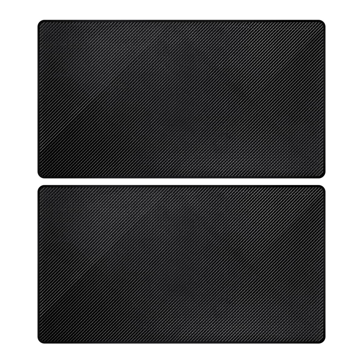 2 Pack Car Dashboard Anti-Slip Rubber Pad Car Dashboard Non Slip Mat Black Grid Anti Slip Sticky Pad for Cell Phone Sunglasses Keys Electronic Devices (10.6"x 5.9")