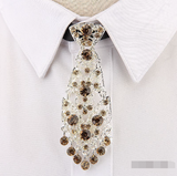 Trendy Unisex Metal Diamond Small Tie Accessories