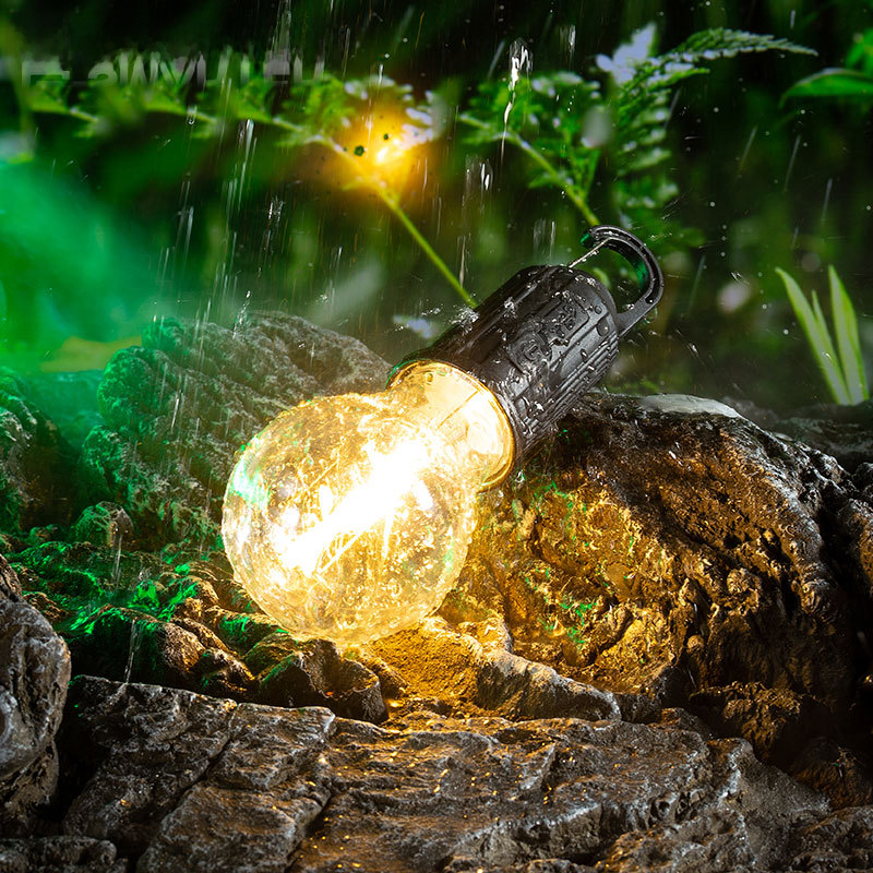 Portable Camping Light with Hook Design and Power Source