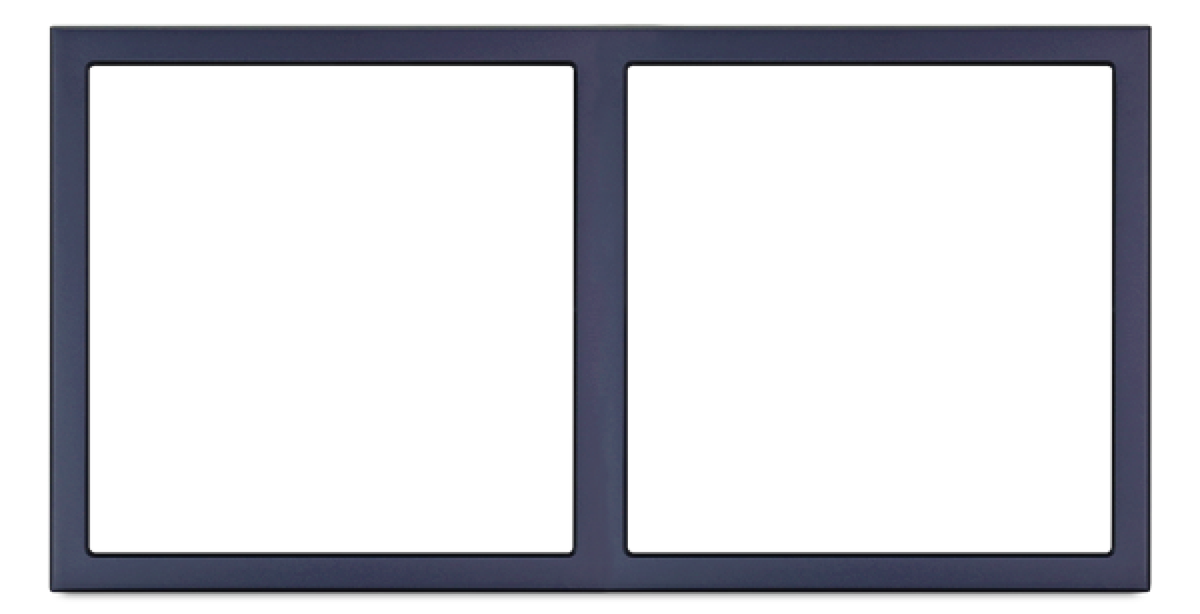 HDL Panel Frame 2 Gang Ash Grey
