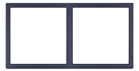 HDL Panel Frame 2 Gang Ash Grey