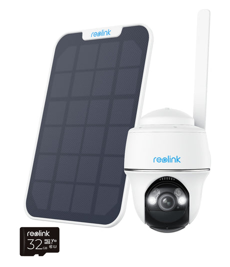 Reolink BP4G G430 5MP PTZ (GO PT Plus) Outdoor Battery Camera Bundle Includes Solar Panel + 32GB SD