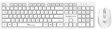 Alcatroz Keyboard & Mouse Wireless Xplorer AIR 3300 White