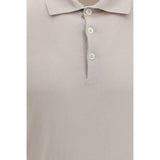 Brunello Cucinelli Beige Cotton Polo Shirt