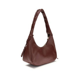 Ganni Bordeaux Recycled Leather Shoulder Bag