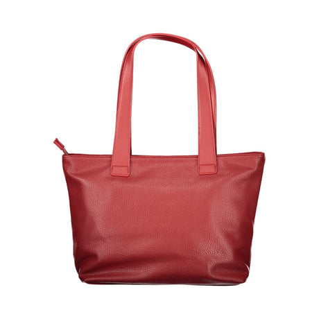 Mario Valentino Rosso Polyurethane Women's Bag with Zip Closure