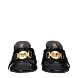 Versace Black Leather Platform Sandals
