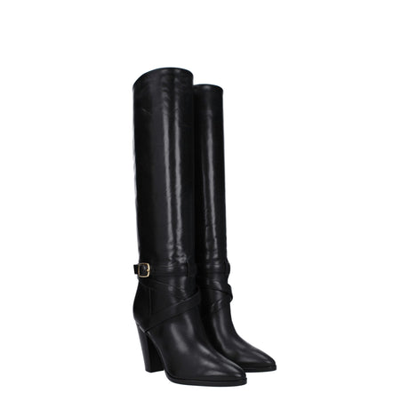 Celine Black Leather Boots