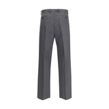 Prada Gray Fleece Wool Dress Pants
