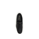 Prada Black Calf Leather Bos Taurus Slip-On Loafers