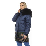 Mr&Mrs Italy Blue Poly Parka with Hood for Women