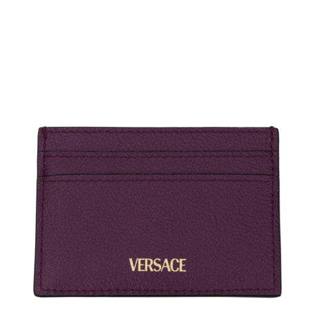 Versace Purple Leather Cardholder