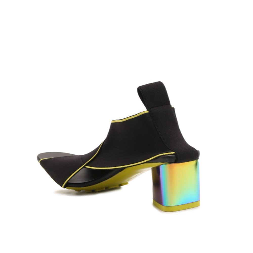 Bottega Veneta Black Fabric Platform Sandals