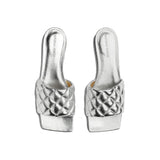 Bottega Veneta Silver Calfskin Sandals