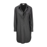 Brunello Cucinelli Gray Wool Casual Dress