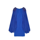 IVAN MONTESI Blue Acetate Cocktail Dress