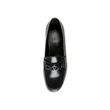 Valentino Garavani Black Leather Slip-On Loafers